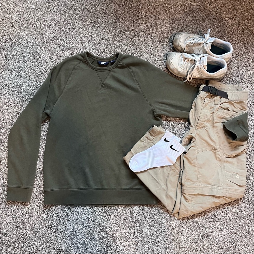 Olive Lands End Crewneck